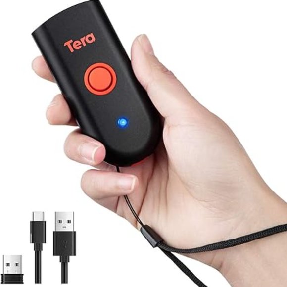 Tera Wireless Barcode Scanner, Mini Pocket 1D Scanner, Water Proof, 3-in-1 - Picture 1 of 6
